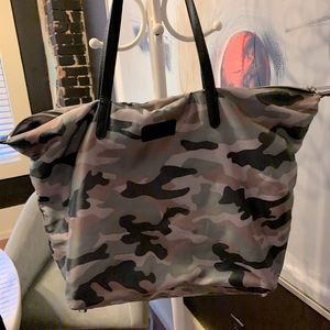 Designer Rebecca Minkoff camo tote with lots in side pockets carried once.